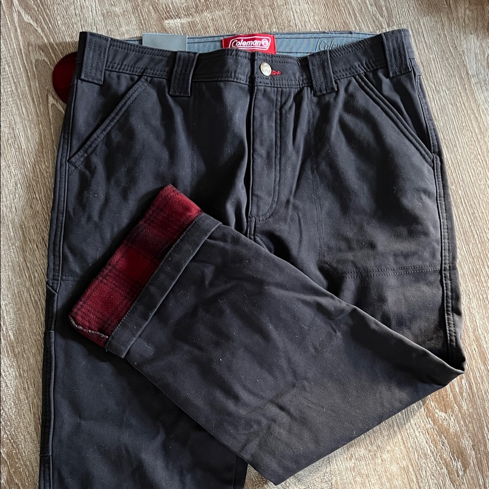 Carhartt Men's Dark Gray Fleece Lined Chinos
